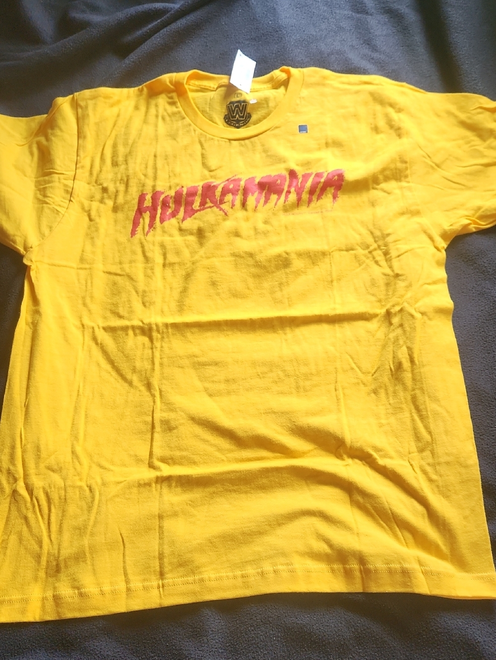 Aeropostale Yellow Tee with Pink 'Hulkamania' Graphic